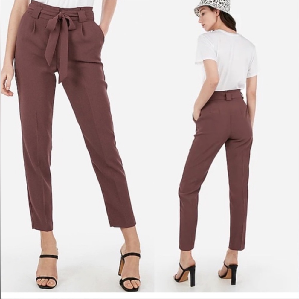 Express Ankle High Rise Pink/Mauve Pants